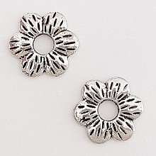 Breloque Fleur Métal N°112 Argent