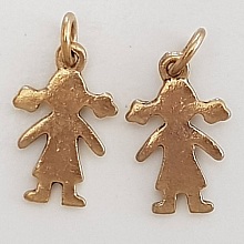 Breloque Enfant N°48 Fille Bronze