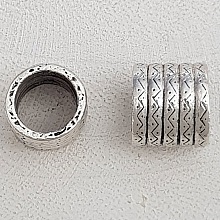 Perle passant tube Argent N°08