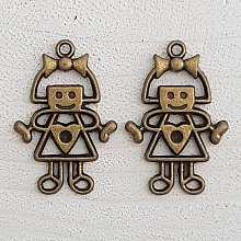 Breloque Enfant N°53 Fille Bronze