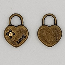 Breloques Cœur N°14 B et Strass