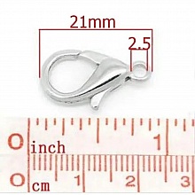 10 Fermoirs Mousqueton 21 x 12 mm.