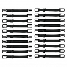 Attache elastique 20 Extensions de masque réglable crochet d'oreille Noir rallonge masque