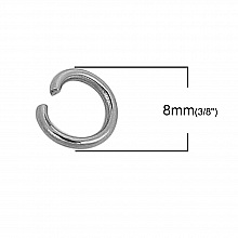 2 Anneaux de jonction ouvert 08 mm Inoxydable