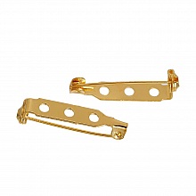 100 Supports Broches 27mm  N°01 Doré