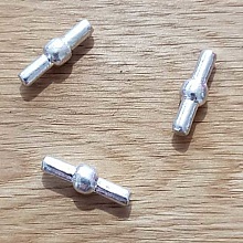 Fermoir pour cordon Pvc Creux 5 mm argent