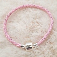 Bracelet Clip Européen tressé Uni 02 DU 15 AU 23 CM Rose