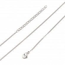 Collier N°05-02 en acier inoxydable maille cheval de 45 cm