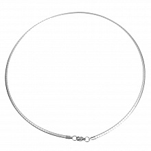 Collier N°10 en acier inoxydable maille rectangle de 45 cm