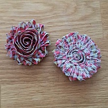 Fleur Tissus effilochée Fantaisie N°07