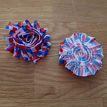 Fleur Tissus effilochée Fantaisie N°48