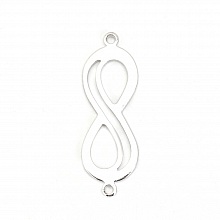 Connecteur Symbole 'Infini' Platine 18k en cuivre