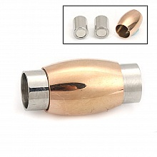 Fermoir aimanté Inoxydable 06 mm Argent/Champagne N°07