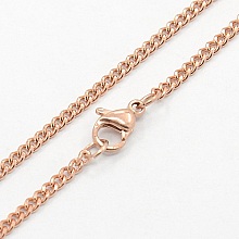 Collier N°14 en acier inoxydable 50 cm Doré Rosé