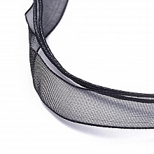 10 Colliers ruban organza et cordon enduit ciré noir