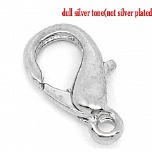 1 Fermoir Mousqueton 23 x 12 mm Argent Vieilli