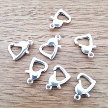 1 Fermoir Mousqueton cœur 13 mm