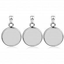 Support cabochon rond 18 mm Acier Inoxydable N°04