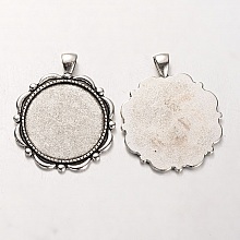 2 supports cabochons de 30mm argent, pendentifs cabochons 37AS