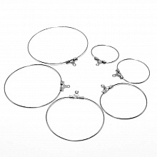 Support Boucle d'oreille Créole en Acier Inoxydable N°02-45 mm x 5 paires