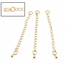 Chaîne d'Extension Pour Collier Bracelet en Cuivre Plaqué OR
