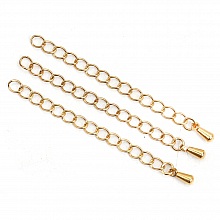 Chaîne d'Extension Pour Collier Bracelet en Acier Inoxydable 6 cm N°03 Doré