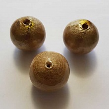 Perle Ronde Papier Maché GT 30mm Marron Clair