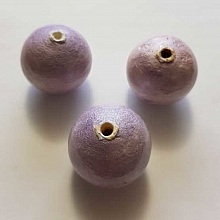 Perle Ronde Papier Maché GT 30mm Mauve