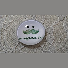 cabochon rond en verre 25mm moustache 028 