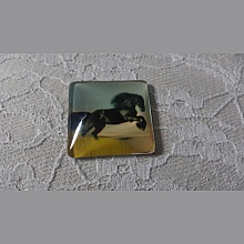 cabochon carré en verre 30mm 029 