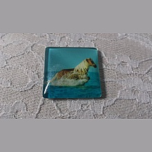 cabochon carré en verre 30mm 022 