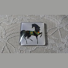cabochon carré en verre 30mm 016 