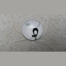 cabochon rond en verre 20mm chat 015 