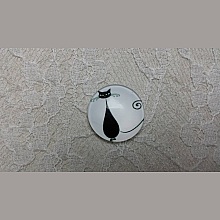 cabochon rond en verre 20mm chat 013 