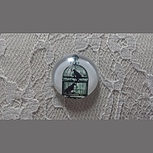 cabochon rond en verre 20mm oiseaux 004 