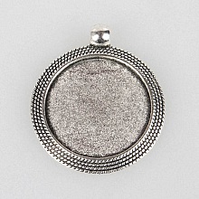 2 supports cabochons de 25mm argent, pendentifs cabochons 71AS