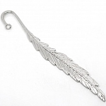 Marque page N°01 plume Argent Clair