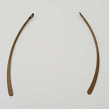 Barre Tige Courbé En Métal Argenté 1 anneau N°01 Bronze