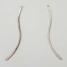Barre Tige Courbé En Métal Argenté 1 anneau N°02 Argent