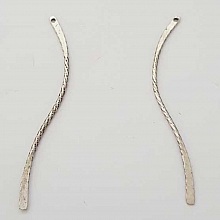 Barre Tige Courbé En Métal Argenté 1 anneau N°03 Argent
