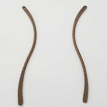Barre Tige Courbé En Métal Argenté 1 anneau N°03 Bronze