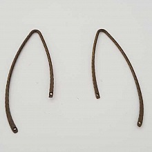 Barre Tige Courbé En Métal Argenté 2 anneaux N°04 Bronze