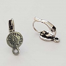 Support Boucle d'oreille Dormeuse N°106 x 1 Paire Argent