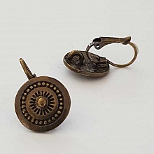 Support Boucle d'oreille Dormeuse N°116 x 1 Paire Bronze
