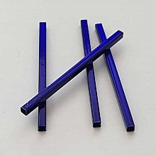 10 Tubes Carrés 40 mm Bleu Foncé