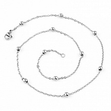 Collier N°17 en acier inoxydable maille Forçat 45.5 cm