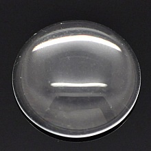 10 Cabochons Ronds 10 mm en verre loupe transparent N°02