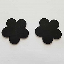 Fleur pvc 38 mm Noir Opaline