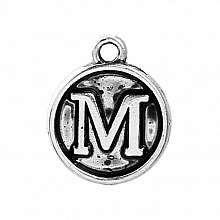 Breloque Alphabet Médaille 02 Lettre M