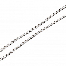 Cuir rond tressé Blanc 03 mm x 2 mètres